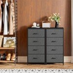 4-Drawer Fabric Storage Dresser with Wood Top