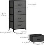 4-Drawer Fabric Storage Dresser with Wood Top