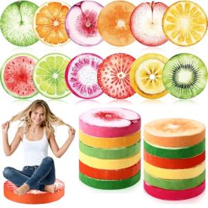 12 Pcs Round Fruit Floor Pillows for Kids