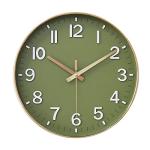 Gold Green 12-Inch Silent Wall Clock