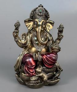 Ganesh Statue on Lotus Pedestal for Home Decor