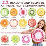 12 Pcs Round Fruit Floor Pillows for Kids