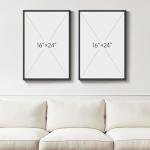 Set of 2 Large Neutral Floral Canvas Prints