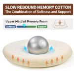 BUYUE 15" Soft Velvet Round Memory Foam Cushion