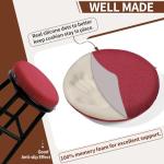 BUYUE 15" Soft Velvet Round Memory Foam Cushion