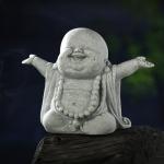 Laughing Buddha Sandstone Statue for Home Decor