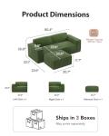 Amada 80" L-Shaped Modular Couch with Ottoman