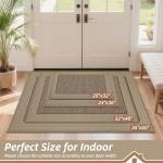 BEQHAUSE Non-Slip Indoor Door Mat - Taupe