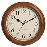 Retro Wooden Wall Clock - 11 Inch Silent Design