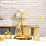 Gold Amber Glass Bud Vases Set of 12