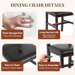 5-Piece Solid Wood Dining Set for 4