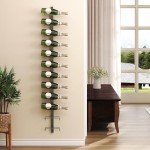 12-Bottle Wall-Mounted Wine Rack and Organizer
