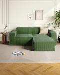 Amada 80" L-Shaped Modular Couch with Ottoman