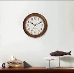 Retro Wooden Wall Clock - 11 Inch Silent Design