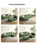 Amada 80" L-Shaped Modular Couch with Ottoman