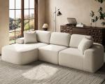 Ivory Beige Modular Sectional Sofa with Chaise