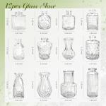 Set of 12 Rustic Glass Bud Vases