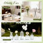 Set of 12 Rustic Glass Bud Vases