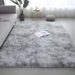 Soft Tie-Dye Grey Shag Area Rug 5x8