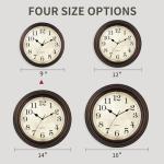 Bronze 9-Inch Silent Wall Clock for Any Room