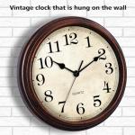 Bronze 9-Inch Silent Wall Clock for Any Room