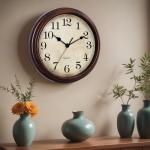 Bronze 9-Inch Silent Wall Clock for Any Room