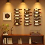 Wall Mounted Wine Rack for 12 Bottles