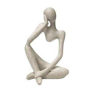 Sandstone Resin Abstract Thinker Sculpture for Decor