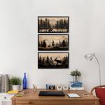 Rustic Bear Moose Deer Wall Art Set