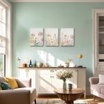 Colorful Wildflower Canvas Art Set of 3