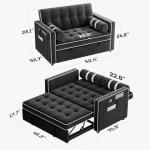 Marsail 3-in-1 Futon Sofa Bed with USB Charging