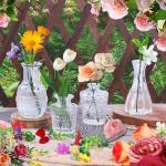 20 Clear Glass Bud Vases for Home or Events