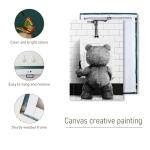 Funny Bathroom Art Print – Motivational Canvas Decor