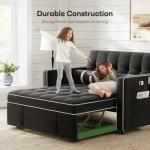 Marsail 3-in-1 Futon Sofa Bed with USB Charging