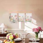 Colorful Wildflower Canvas Art Set of 3