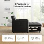 Marsail 3-in-1 Futon Sofa Bed with USB Charging
