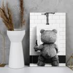 Funny Bathroom Art Print – Motivational Canvas Decor