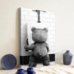 Funny Bathroom Art Print – Motivational Canvas Decor