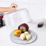 Marble Cheese Dome Cake Stand with Lid 8.7
