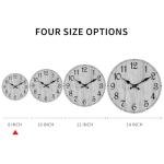Rustic Battery-Operated Wall Clock - 8 Inch Gray