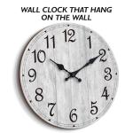 Rustic Battery-Operated Wall Clock - 8 Inch Gray
