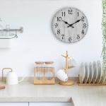 Rustic Battery-Operated Wall Clock - 8 Inch Gray