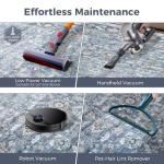 Vintage Blue 5x7 Area Rug - Washable, Non-Slip