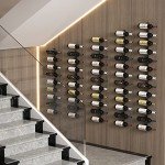 12-Bottle Wall-Mounted Wine Rack and Organizer