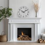 Rustic Battery-Operated Wall Clock - 8 Inch Gray