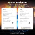 Vintage Blue 5x7 Area Rug - Washable, Non-Slip