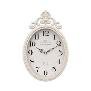 Ivory White Retro Oval Wall Clock for Home