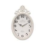 Ivory White Retro Oval Wall Clock for Home