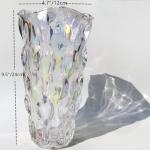 Bohemian Sparkle Glass Flower Vase 9.5 Inch