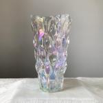 Bohemian Sparkle Glass Flower Vase 9.5 Inch